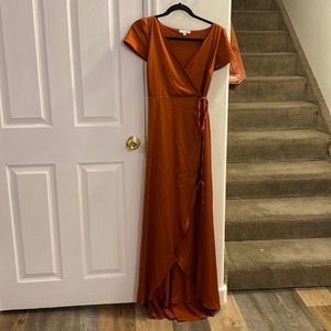 Baltic Born Wrap Dress (rust orange)